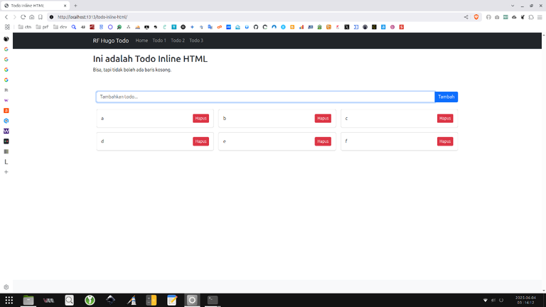 RF Hugo REST API - Website Hugo dengan Backend REST API