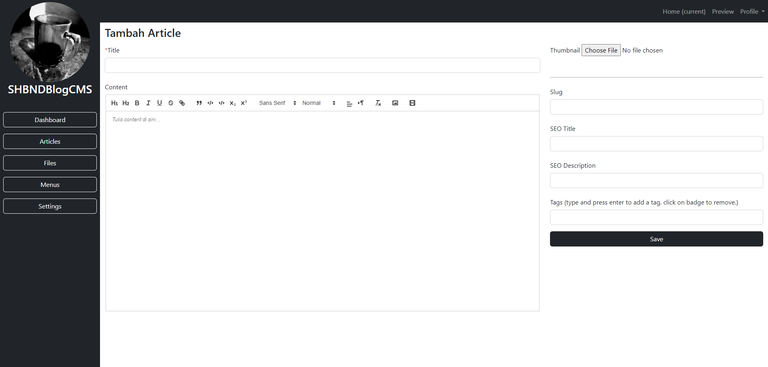 RF Blog CMS - CMS Berbasis Node.js