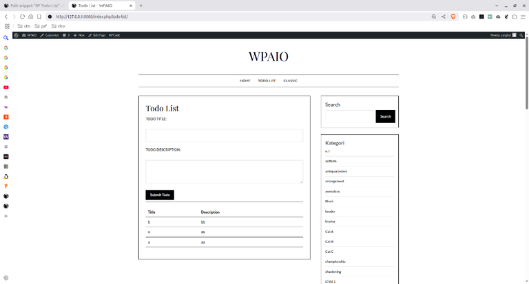RF WP Todo List - Script Todo List untuk WordPress