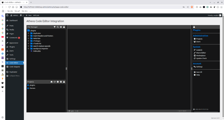 RF Integra - Integrasi Atheos Code Editor di WordPress