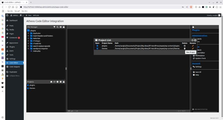 RF Integra - Integrasi Atheos Code Editor di WordPress