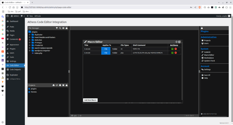 RF Integra - Integrasi Atheos Code Editor di WordPress